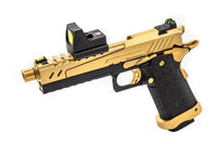 RÉPLIQUE GBB GAZ HI-CAPA 5.1 SPLIT GOLD / NOIR 1,0J + POINT ROUGE BDS