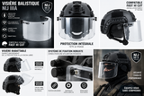 Pack Protection Intégrale NIJ IIIA - Casque FAST HI CUT + Visière NIJ IIIA