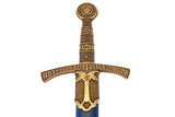 Réplique d'Épée Médiévale Française XIVe Siècle Fleur de Lys avec Fourreau Bleu – 109 cm