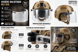 Pack Protection Intégrale NIJ IIIA - Casque FAST HI CUT + Visière NIJ IIIA