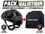Pack Balistique 2 plaques NIJ IV+ Casque FAST 2.0 ACH IIIA