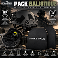 Pack Balistique 2 plaques NIJ IV+ Casque FAST 2.0 ACH IIIA