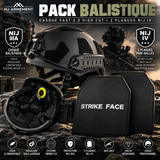 Pack Balistique 2 plaques NIJ IV+ Casque FAST 2.0 ACH IIIA