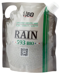 GRAMMAGE AU CHOIX BILLES AIRSOFT 6MM RAIN BIO EN SACHET DE 3500BBS