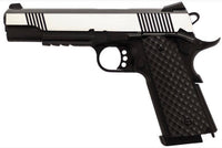 RÉPLIQUE GBB 1911 MEU RAIL RAVEN FULL METAL GAZ NOIR SILVER 1,0J