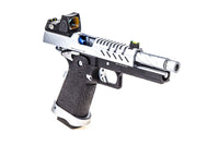 RÉPLIQUE GBB GAZ HI-CAPA 4.3 NOIR / CHROME 0,9J + POINT ROUGE BDS