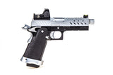 RÉPLIQUE GBB GAZ HI-CAPA 4.3 NOIR / CHROME 0,9J + POINT ROUGE BDS