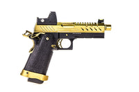 RÉPLIQUE GBB GAZ HI-CAPA 4.3 NOIR / OR 0,9J + POINT ROUGE BDS