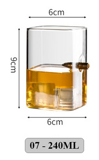 Verre avec incrustation de balle- idéal cadeau