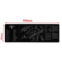 Tapis de démontage d'armes avec instructions
