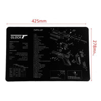 Tapis de démontage d'armes avec instructions