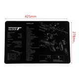 Tapis de démontage d'armes avec instructions