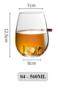 Verre avec incrustation de balle- idéal cadeau