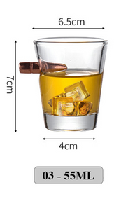 Verre avec incrustation de balle- idéal cadeau